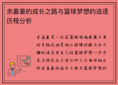 余嘉豪的成长之路与篮球梦想的追逐历程分析